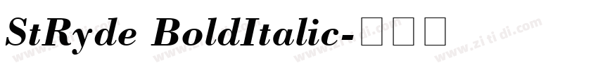 StRyde BoldItalic字体转换